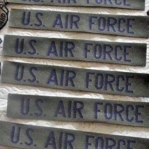 5 Patches  USA Military  US AIR FORCE  Sew On Patch
